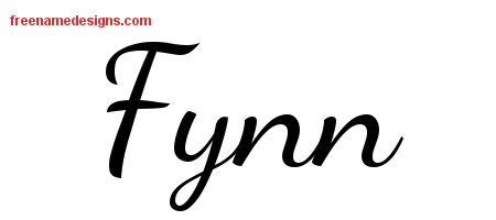 Lively Script Name Tattoo Designs Fynn Free Download