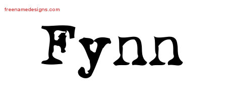 Vintage Writer Name Tattoo Designs Fynn Free