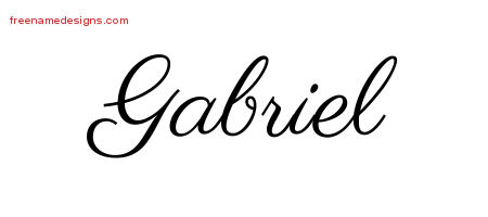 Classic Name Tattoo Designs Gabriel Printable