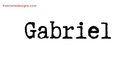 Typewriter Name Tattoo Designs Gabriel Free Download