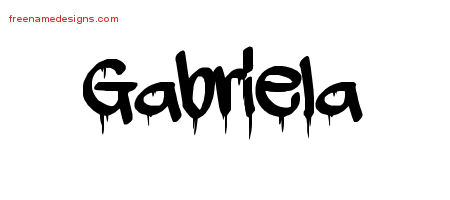 Graffiti Name Tattoo Designs Gabriela Free Lettering