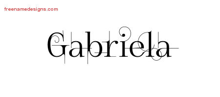 Decorated Name Tattoo Designs Gabriela Free