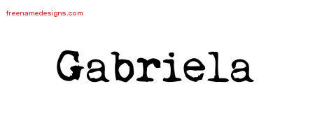 Vintage Writer Name Tattoo Designs Gabriela Free Lettering