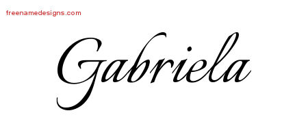 Calligraphic Name Tattoo Designs Gabriela Download Free