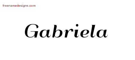 Art Deco Name Tattoo Designs Gabriela Printable