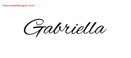 Cursive Name Tattoo Designs Gabriella Download Free
