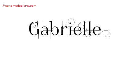 Decorated Name Tattoo Designs Gabrielle Free