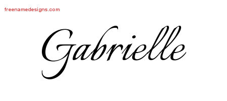Calligraphic Name Tattoo Designs Gabrielle Download Free