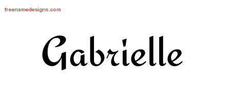 Calligraphic Stylish Name Tattoo Designs Gabrielle Download Free