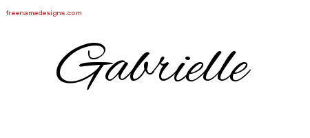 Cursive Name Tattoo Designs Gabrielle Download Free