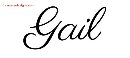 Classic Name Tattoo Designs Gail Graphic Download