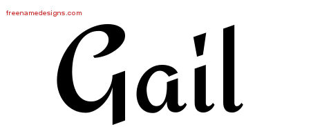 Calligraphic Stylish Name Tattoo Designs Gail Free Graphic