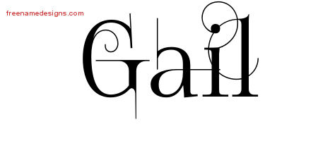 Decorated Name Tattoo Designs Gail Free Lettering