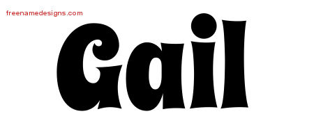Groovy Name Tattoo Designs Gail Free Lettering