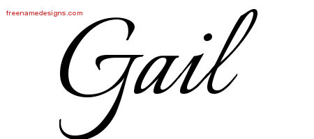 Calligraphic Name Tattoo Designs Gail Free Graphic