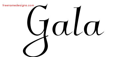 Elegant Name Tattoo Designs Gala Free Graphic