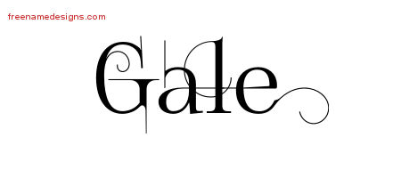 Decorated Name Tattoo Designs Gale Free