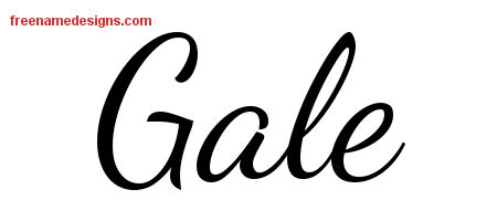 Lively Script Name Tattoo Designs Gale Free Printout