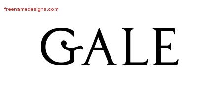 Regal Victorian Name Tattoo Designs Gale Printable