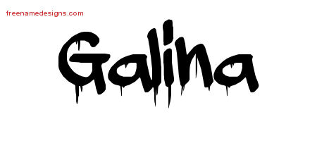 Graffiti Name Tattoo Designs Galina Free Lettering