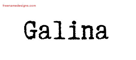 Typewriter Name Tattoo Designs Galina Free Download