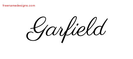 Classic Name Tattoo Designs Garfield Printable