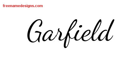 Lively Script Name Tattoo Designs Garfield Free Download