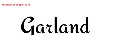 Calligraphic Stylish Name Tattoo Designs Garland Free Graphic