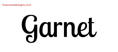 Handwritten Name Tattoo Designs Garnet Free Download