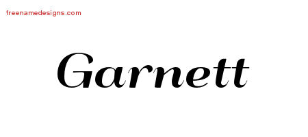 Art Deco Name Tattoo Designs Garnett Printable