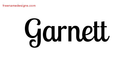 Handwritten Name Tattoo Designs Garnett Free Download