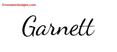 Lively Script Name Tattoo Designs Garnett Free Printout