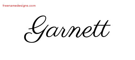 Classic Name Tattoo Designs Garnett Graphic Download