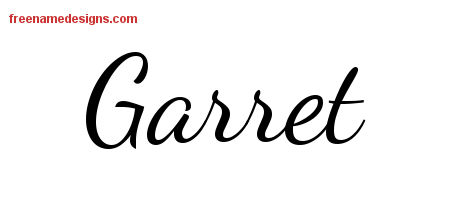 Lively Script Name Tattoo Designs Garret Free Download