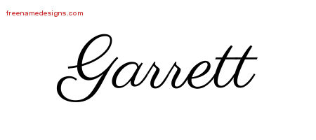 Classic Name Tattoo Designs Garrett Printable