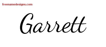 Lively Script Name Tattoo Designs Garrett Free Download