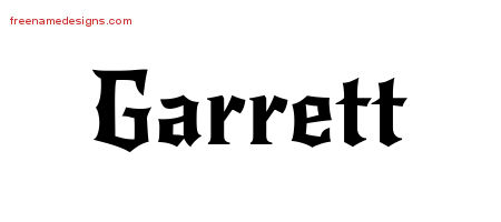Gothic Name Tattoo Designs Garrett Download Free