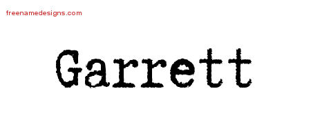 Typewriter Name Tattoo Designs Garrett Free Printout