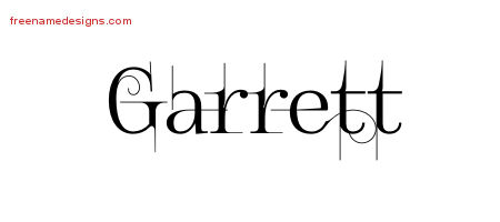 Decorated Name Tattoo Designs Garrett Free Lettering