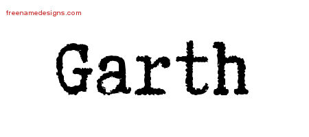 Typewriter Name Tattoo Designs Garth Free Printout
