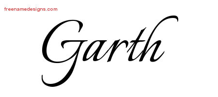 Calligraphic Name Tattoo Designs Garth Free Graphic