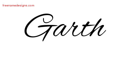 Cursive Name Tattoo Designs Garth Free Graphic