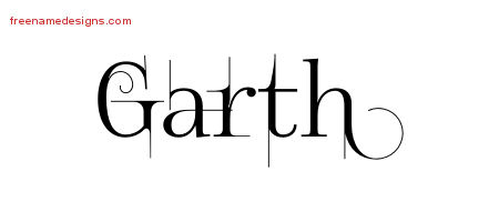 Decorated Name Tattoo Designs Garth Free Lettering