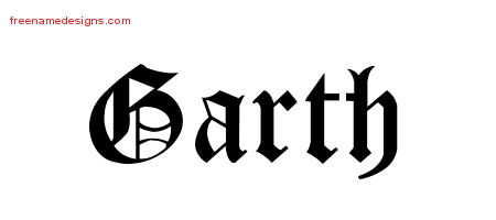 Blackletter Name Tattoo Designs Garth Printable