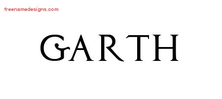Regal Victorian Name Tattoo Designs Garth Printable