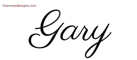 Classic Name Tattoo Designs Gary Graphic Download