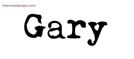 Vintage Writer Name Tattoo Designs Gary Free