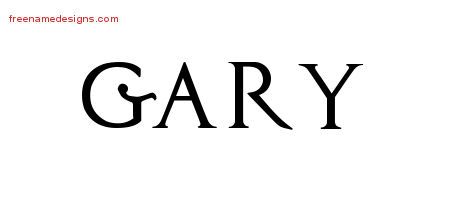 Regal Victorian Name Tattoo Designs Gary Graphic Download