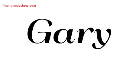 Art Deco Name Tattoo Designs Gary Graphic Download