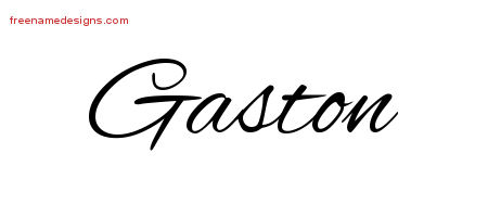 Cursive Name Tattoo Designs Gaston Free Graphic